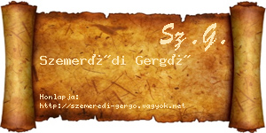 Szemerédi Gergő névjegykártya